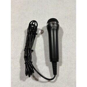 Guitar Hero Wired USB Microphone Black Tested Works PS3 Xbox 360 Wii PC Mic